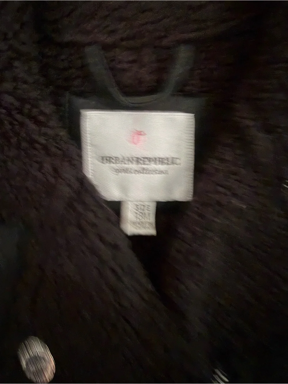 Urban Republic Black Faux Shearling Moto Jacket for Kids
